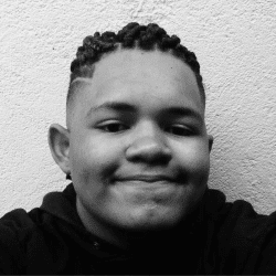 Foto em preto e branco de Vinicius